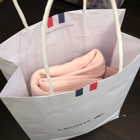 BNWT Lacoste Baby Pink V Neck Sweater - Picture 9 of 10